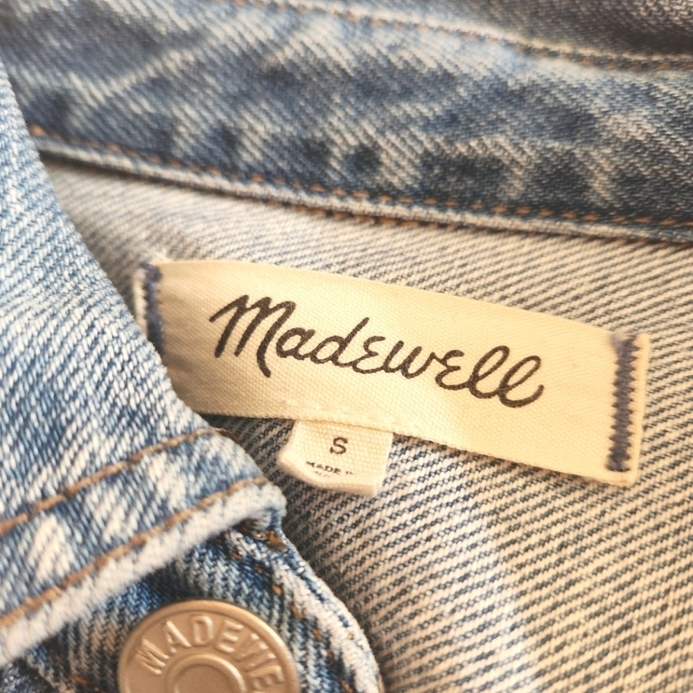 EUC Madewell Denim Long Sleeve Romper, Size S - Picture 4 of 8